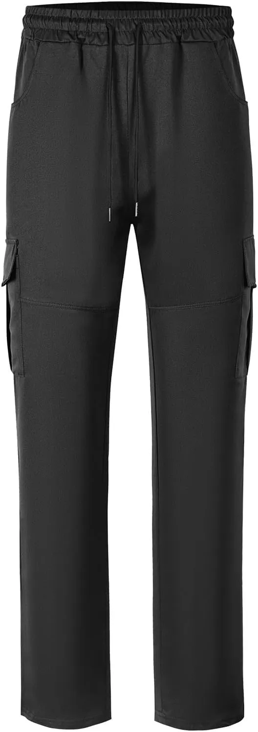 Xiaojmake Mens Linen Harem Pants Y2K Elastic Waist Lightweight Drawstring Boho Hippie Tapered Trouser Summer Beach Yoga Pant
