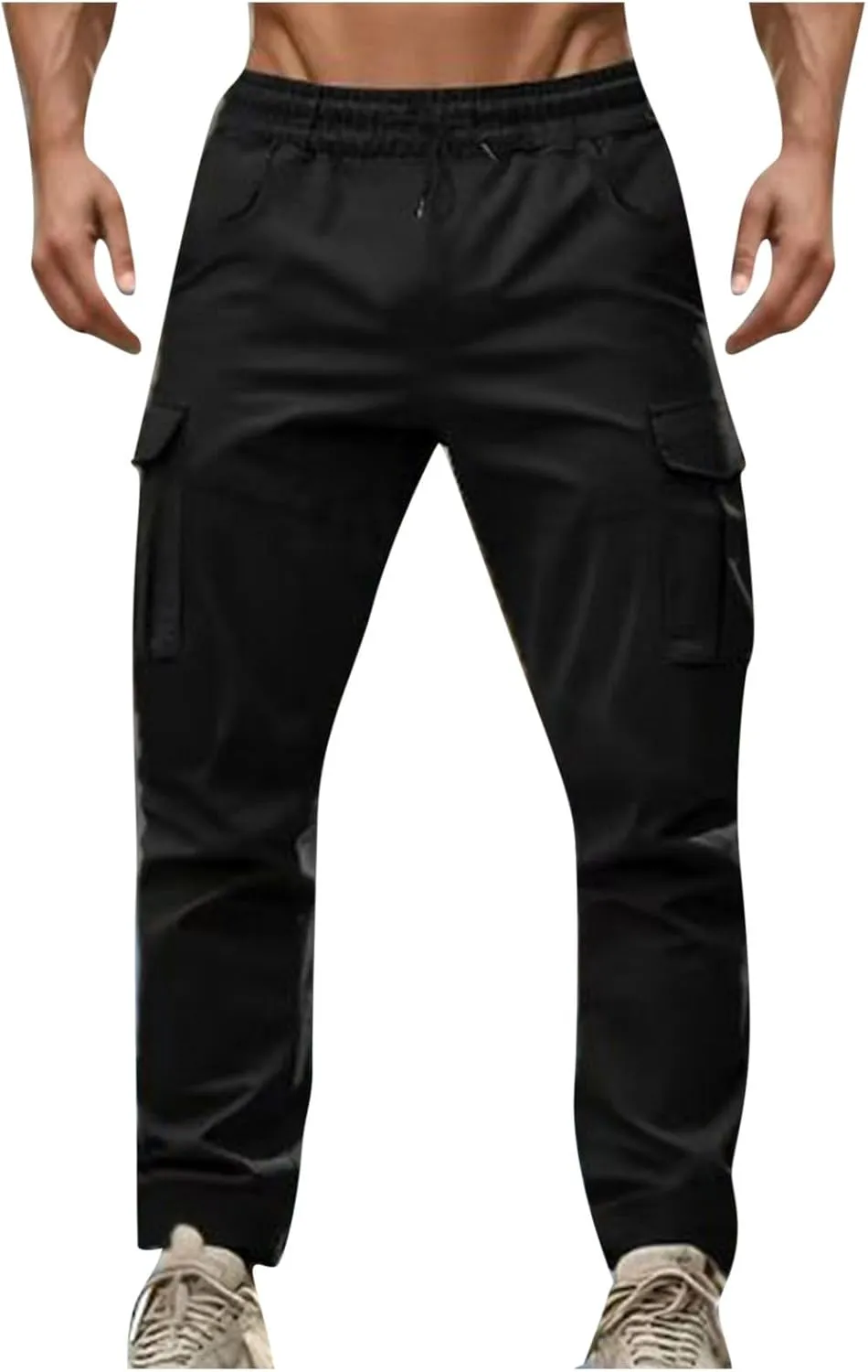 Xiaojmake Mens Linen Harem Pants Y2K Elastic Waist Lightweight Drawstring Boho Hippie Tapered Trouser Summer Beach Yoga Pant