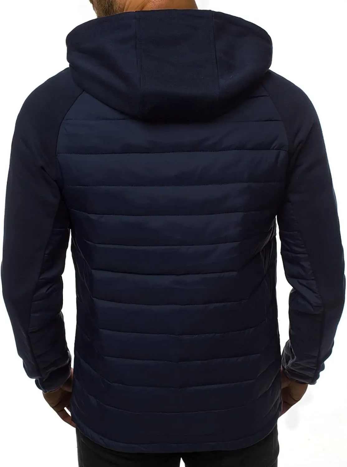 Ymosrh Coats for Men Men's Casual Camouflage Sports Sweatshirt Long Sleeve Zipper Hooded Jacket Coat Leather