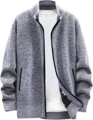 Ymosrh Jackets for Men Fashion Autumn and Winter Men's Loose Cardigan Warm Lapel Hooded Jacket Sweater Jackets