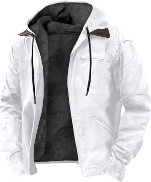 Ymosrh Men's Casual Jacket Sweatshirts Fleece Jackets Thick Sherpa Lined Winter Hoodie Coats Outwear Jacket, S-8XL