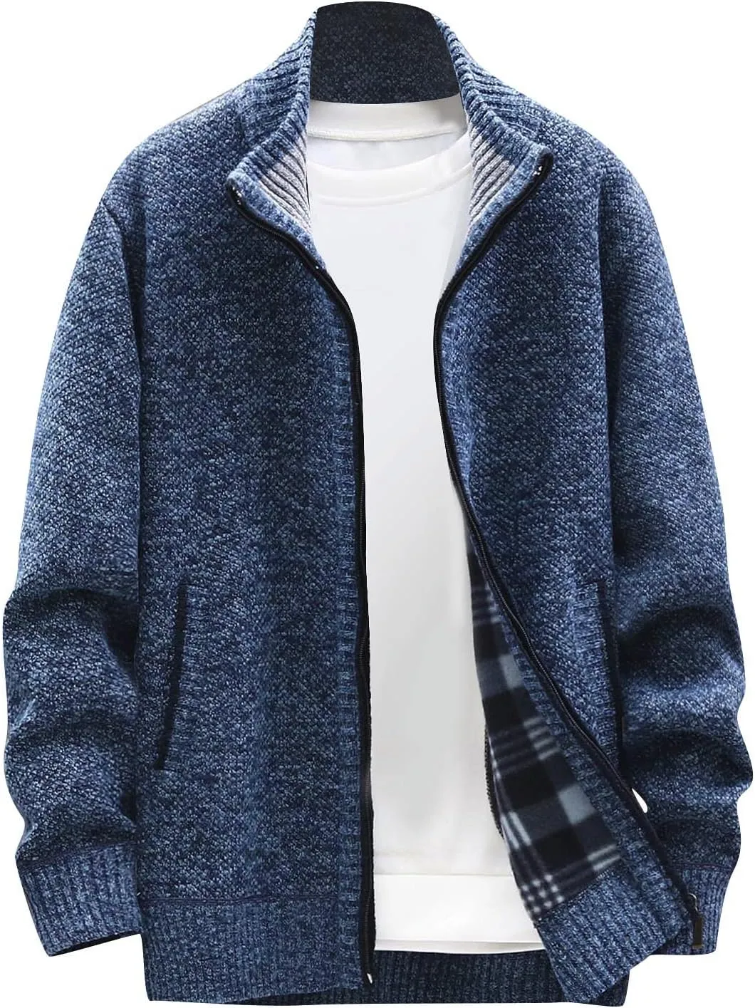 Ymosrh Mens Coats and Jackets Stylish Autumn Winter Men's Fashion Loose Cardigan Warm Lapel Hooded Jacket Sweater