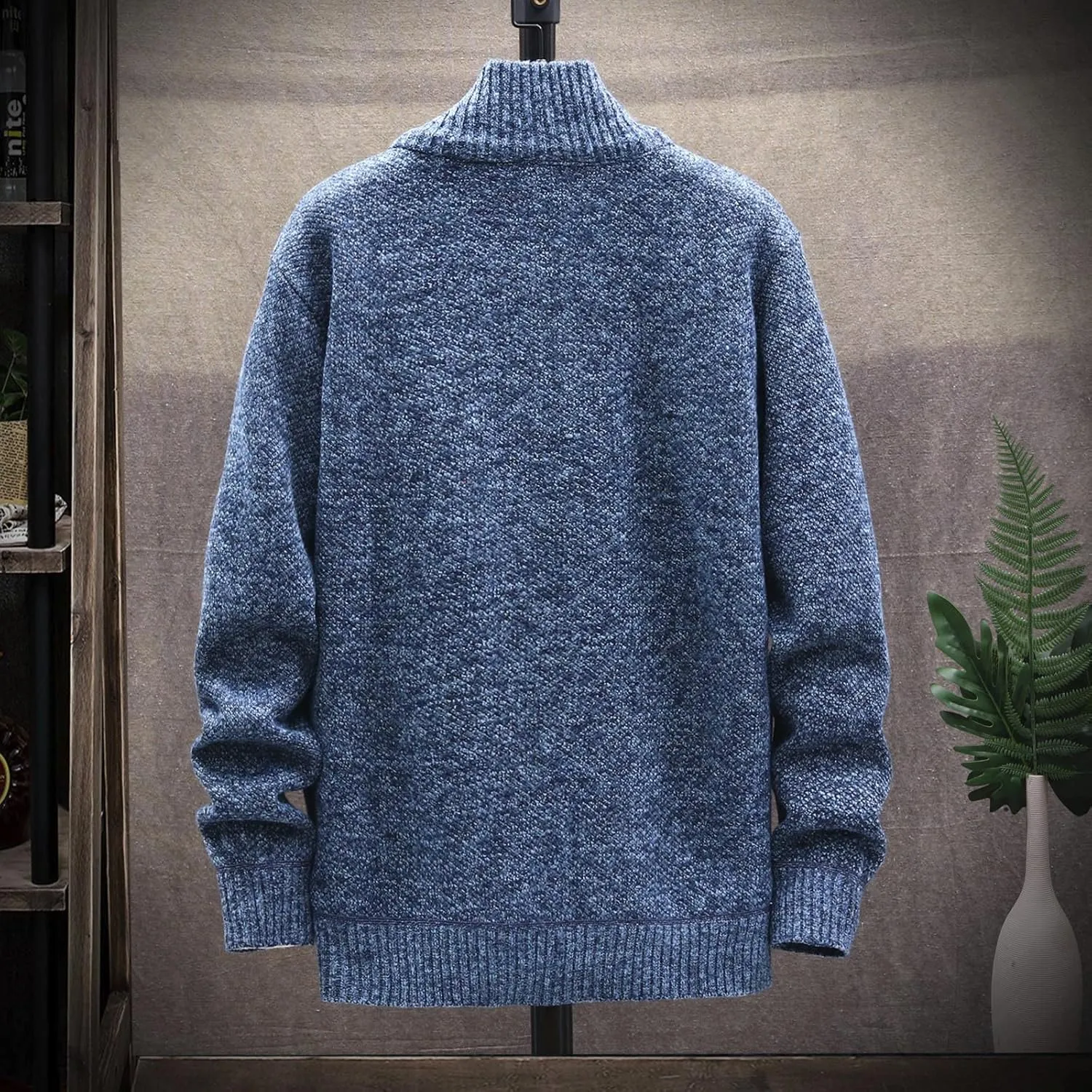 Ymosrh Mens Coats and Jackets Stylish Autumn Winter Men's Fashion Loose Cardigan Warm Lapel Hooded Jacket Sweater