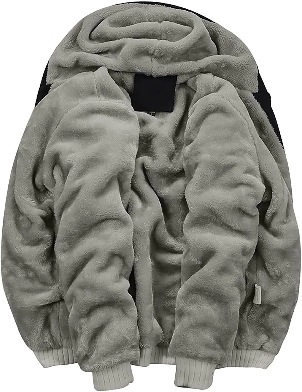 Ymosrh Men's Hooded Fashion Jacket Up Hoodies Sherpa Fleece Sweatshirts Jackets Full Casual Winter Work Coats Jacket