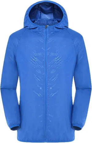 Ymosrh Men's Jacket Coat with Hood Lightweight Waterproof Jacket Raincoat for Golf Cycling Windbreaker Jackets, S-4XL
