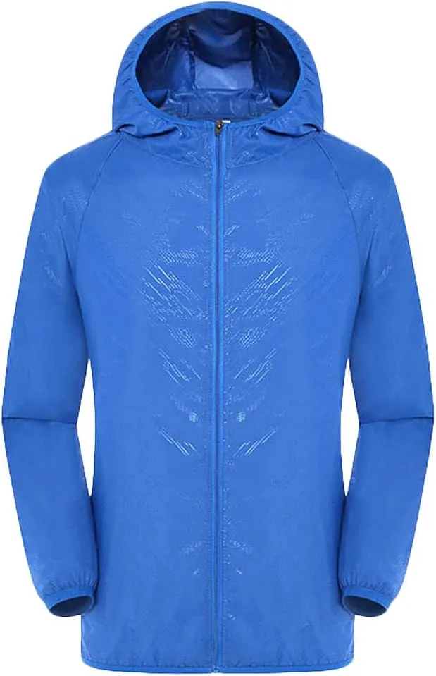 Ymosrh Men's Jacket Coat with Hood Lightweight Waterproof Jacket Raincoat for Golf Cycling Windbreaker Jackets, S-4XL