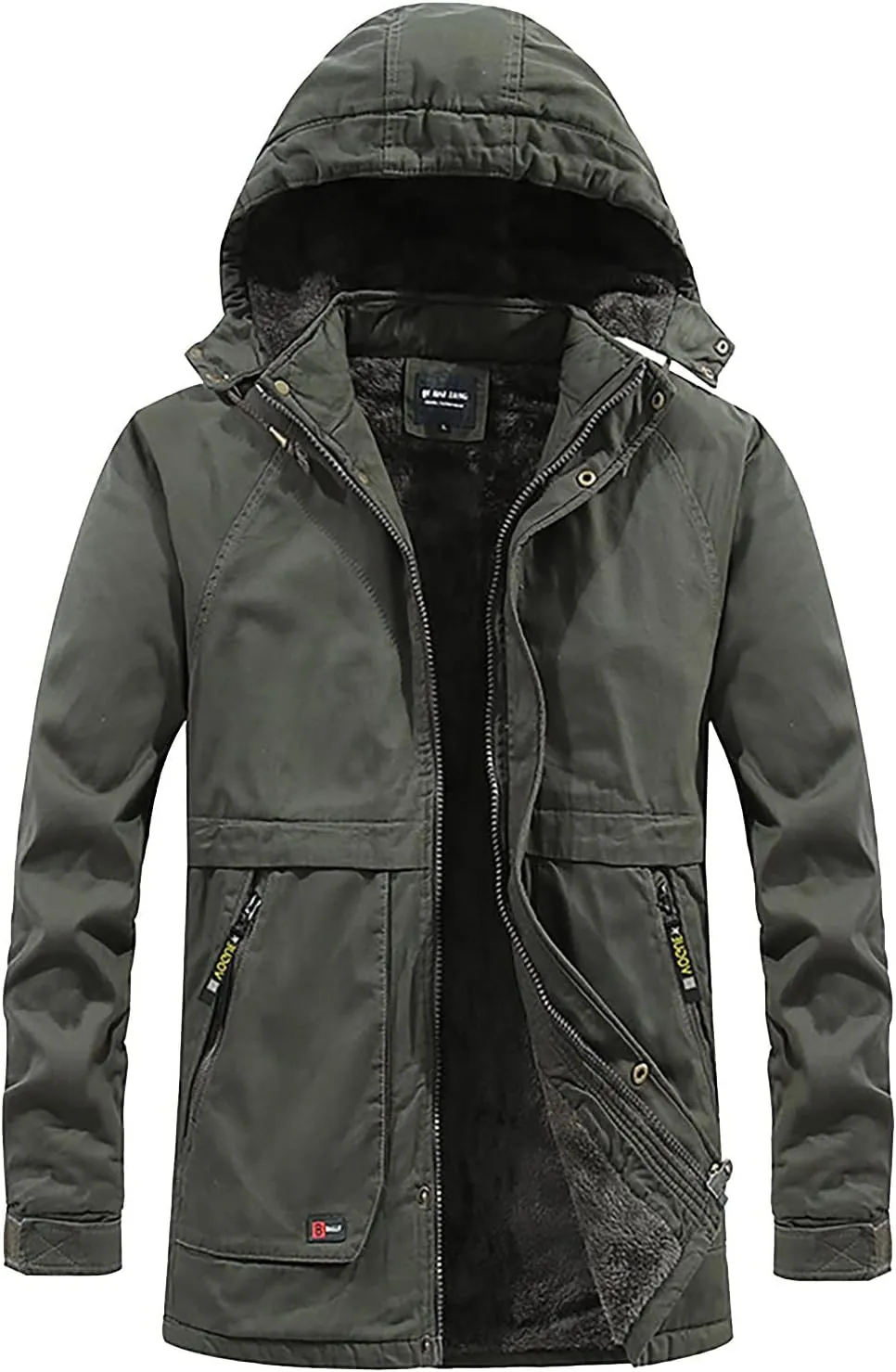 Ymosrh Men's Jackets Coat with Hood Waterproof Windproof Hiking Coat Lightweight Windbreaker Jacket, M-4XL