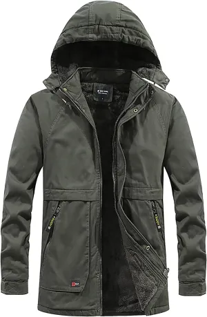 Ymosrh Men's Jackets Coat with Hood Waterproof Windproof Hiking Coat Lightweight Windbreaker Jacket, M-4XL