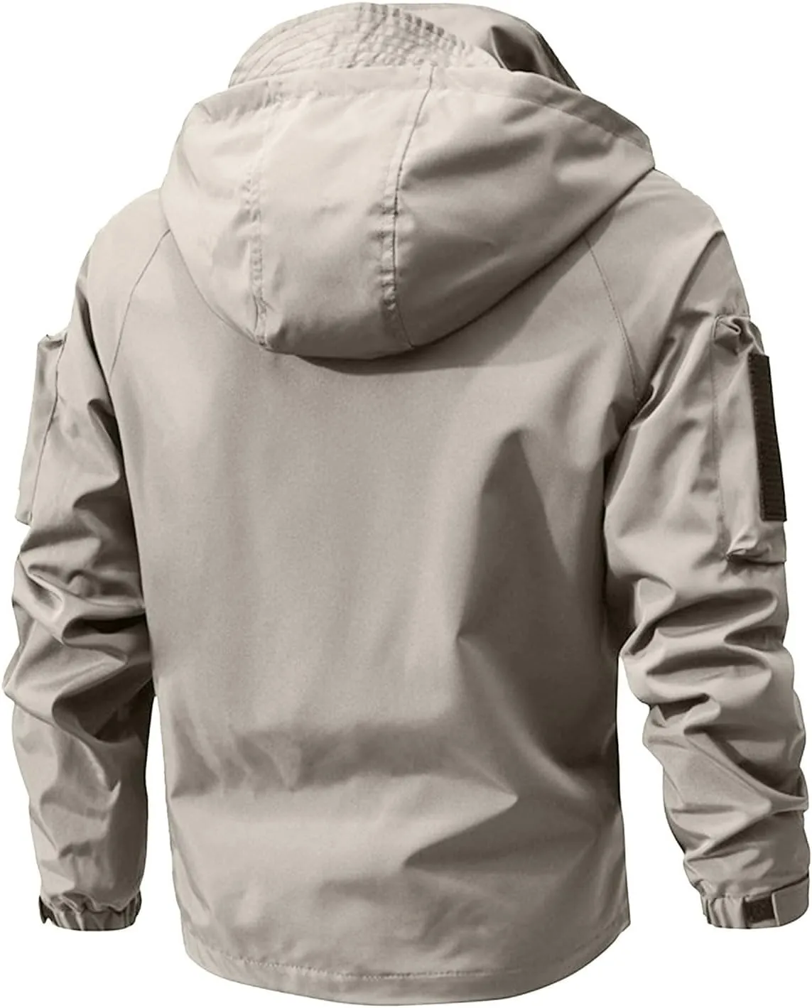 Ymosrh Men's Jackets Lightweight Waterproof Tactical Jacket with Hood Outdoor Raincoat Softshell Jacket, M-3XL