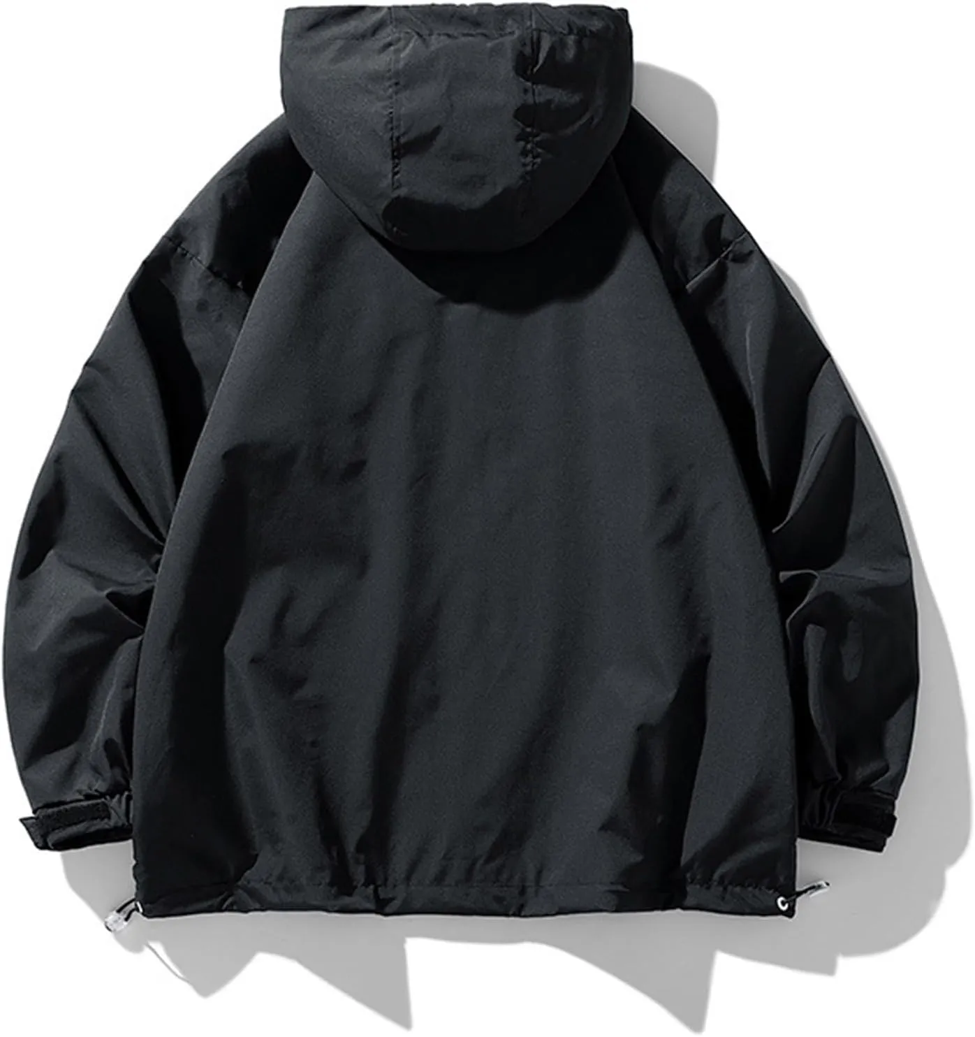 Ymosrh Men's Rain Coat Waterproof Lightweight Hooded Jacket Outdoor Raincoat Shell Jacket Hiking Travel Jacket, M-3XL