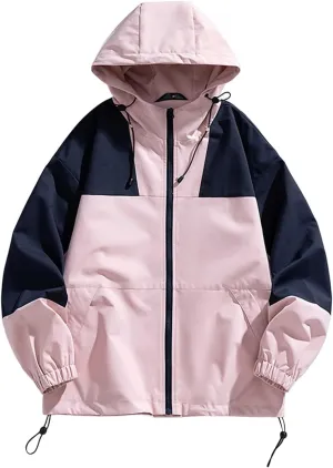 Ymosrh Men's Rain Jacket for Waterproof with Hood Raincoat Lightweight Windbreaker Outdoors Suits Jacket, M-4XL