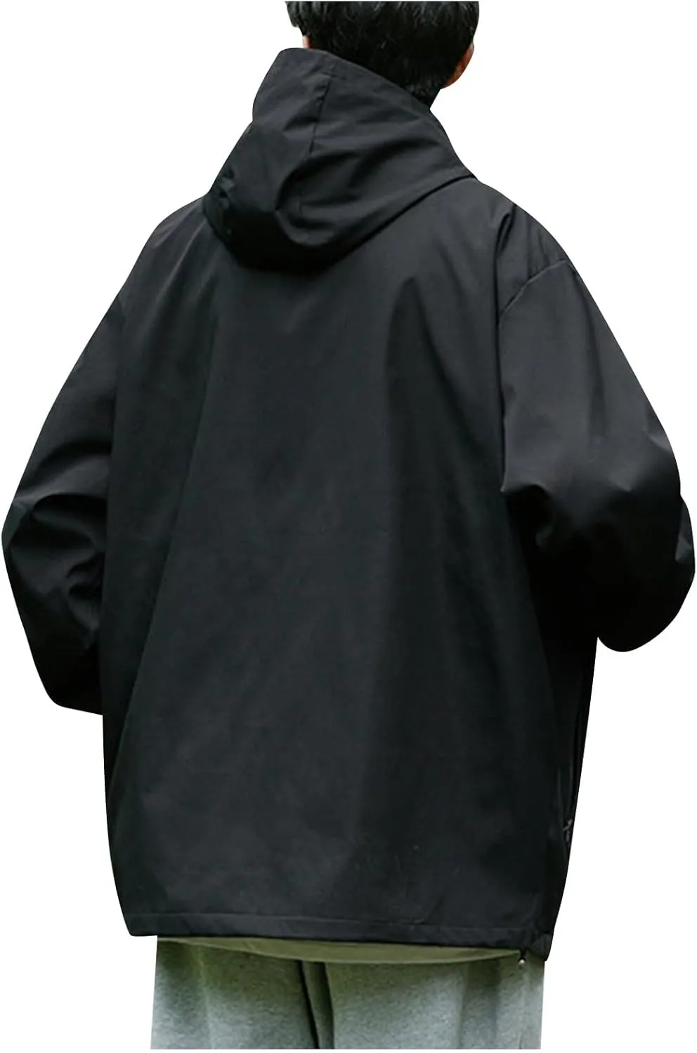 Ymosrh Men's Raincoats Waterproof With Hood Lightweight Mountain Sport Jacket Hooded Windbreaker Raincoat Jackets, M-3XL