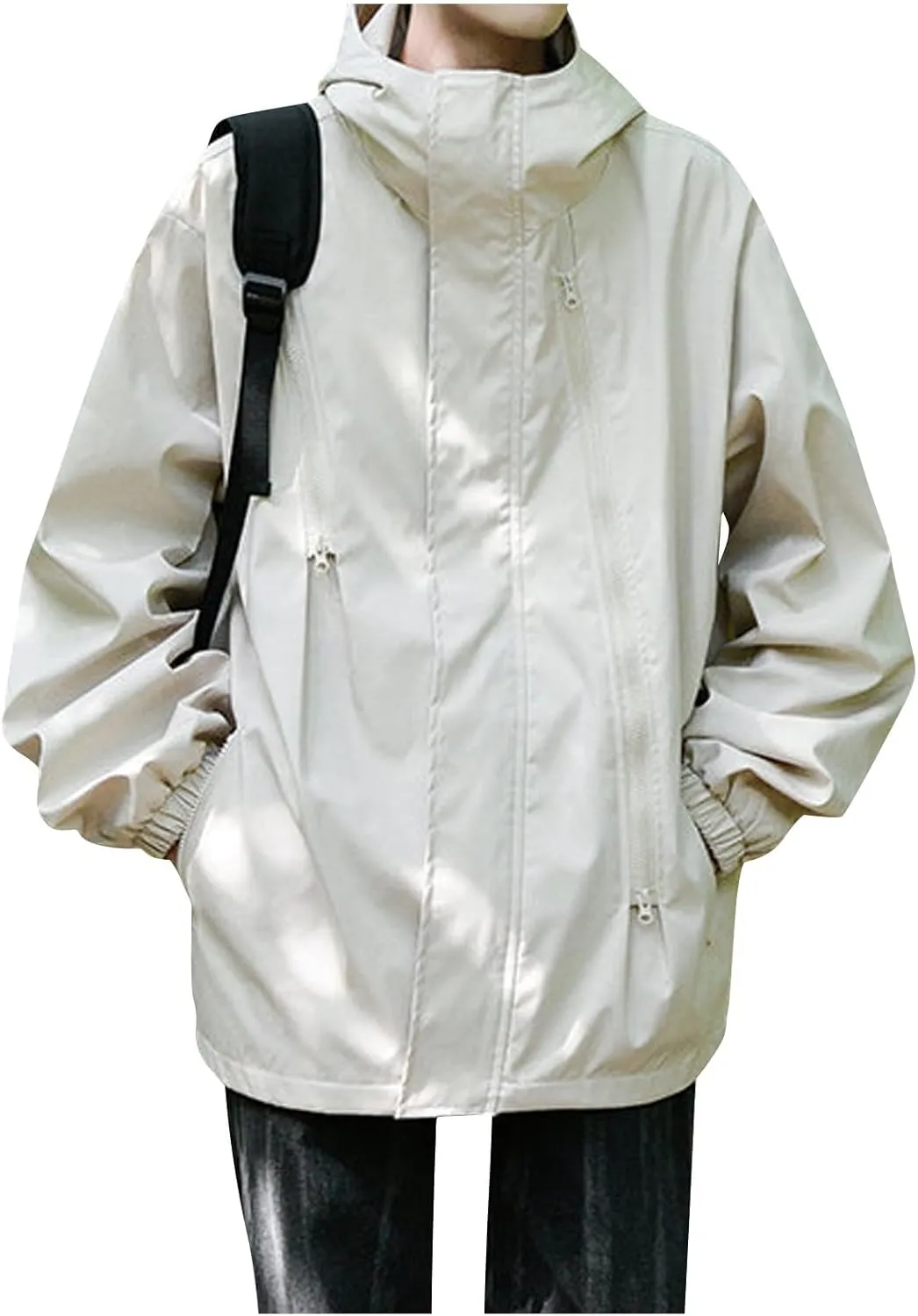 Ymosrh Men's Raincoats Waterproof With Hood Lightweight Mountain Sport Jacket Hooded Windbreaker Raincoat Jackets, M-3XL