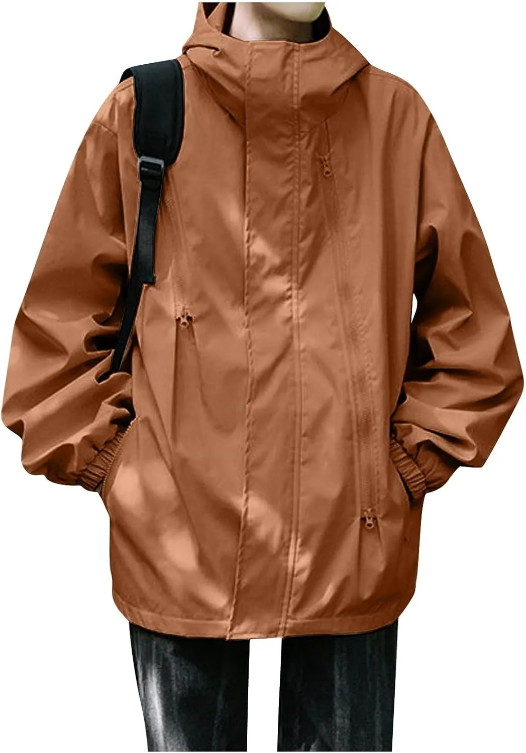 Ymosrh Men's Raincoats Waterproof With Hood Lightweight Mountain Sport Jacket Hooded Windbreaker Raincoat Jackets, M-3XL