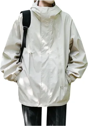 Ymosrh Men's Raincoats Waterproof With Hood Lightweight Mountain Sport Jacket Hooded Windbreaker Raincoat Jackets, M-3XL