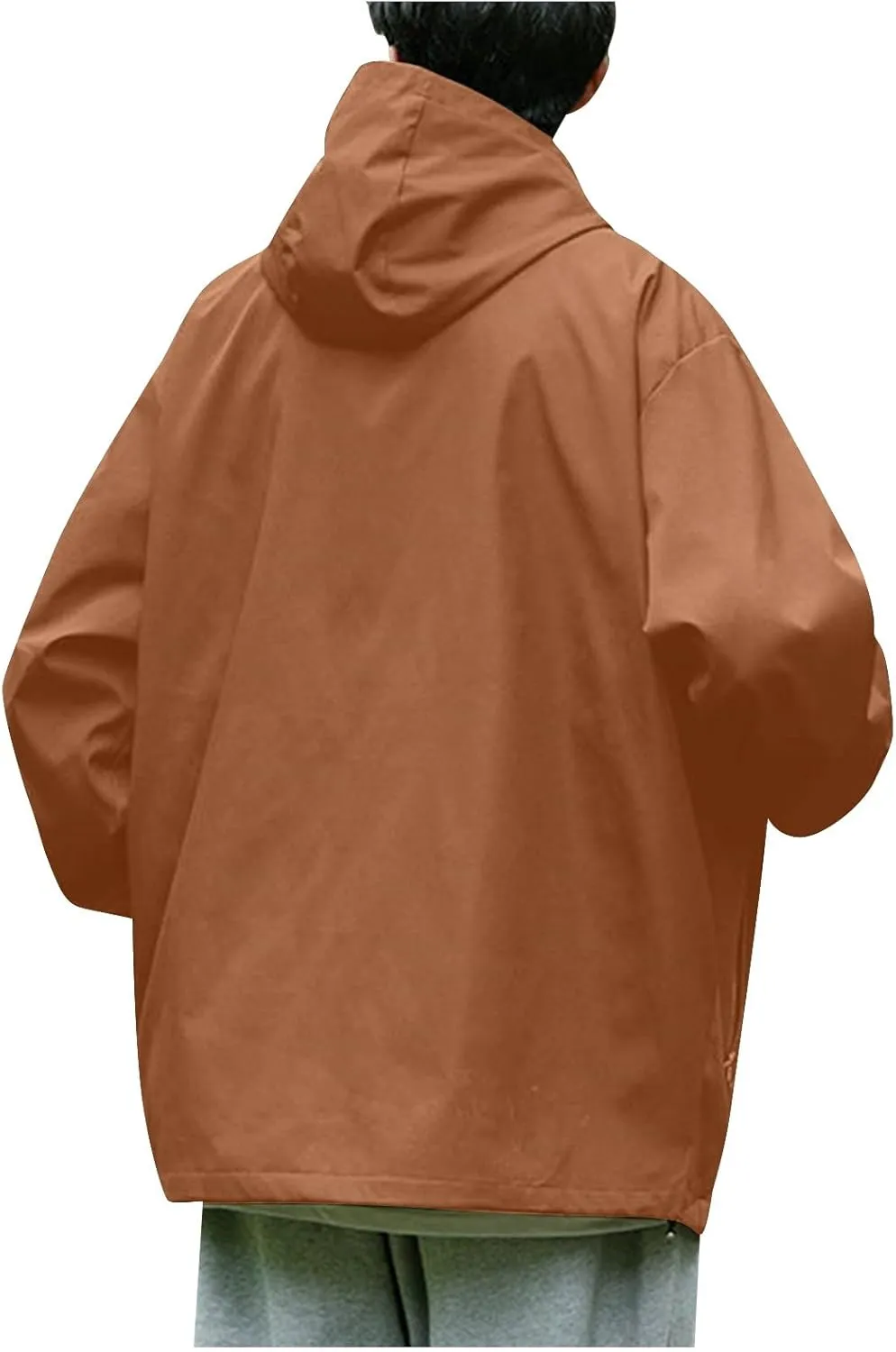 Ymosrh Men's Raincoats Waterproof With Hood Lightweight Mountain Sport Jacket Hooded Windbreaker Raincoat Jackets, M-3XL