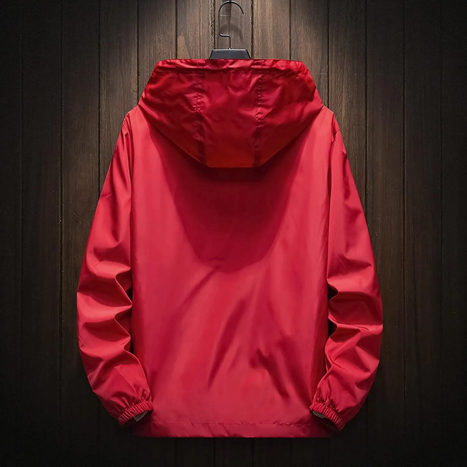 Ymosrh Men's Waterproof Jacket Casual Lightweight Full Zip Windproof Anorak Hoodie Rain Jackets Windbreaker, M-7XL