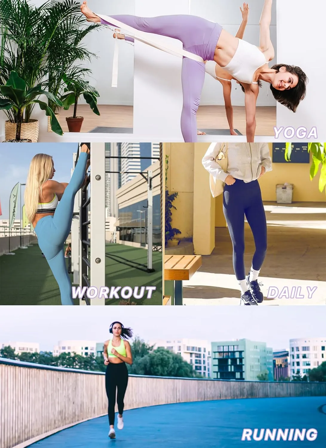 Yoga Leggings for Women Buttery Soft High Waisted Tummy Control Yoga Pants with Pockets Workout Gym Leggings