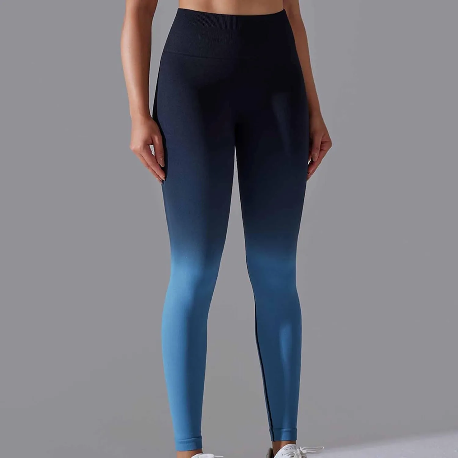Yoga Pants for Women Compression Tights High Waist Gym Leggings Gradient Workout Trousers Exercise Gym Fitness Bottoms
