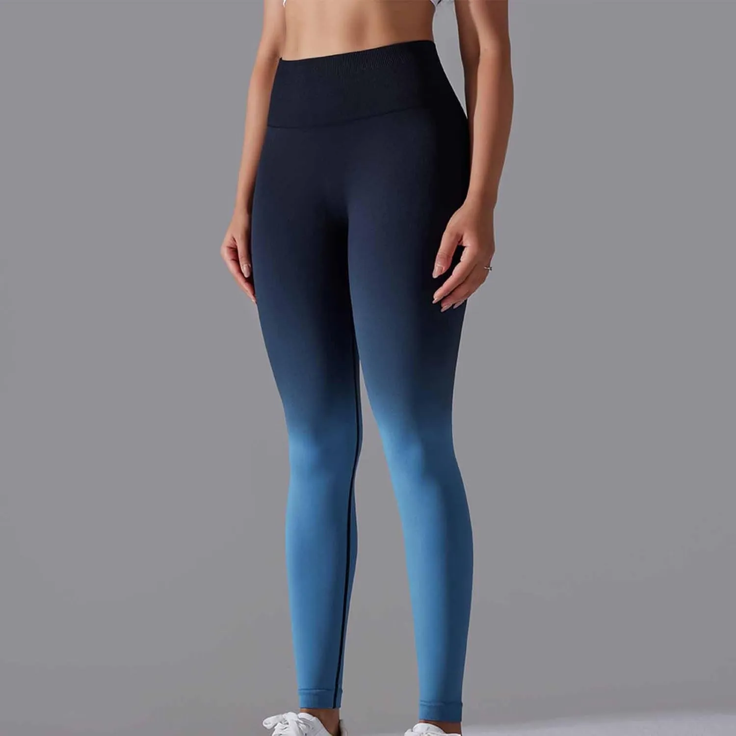 Yoga Pants for Women Compression Tights High Waist Gym Leggings Gradient Workout Trousers Exercise Gym Fitness Bottoms