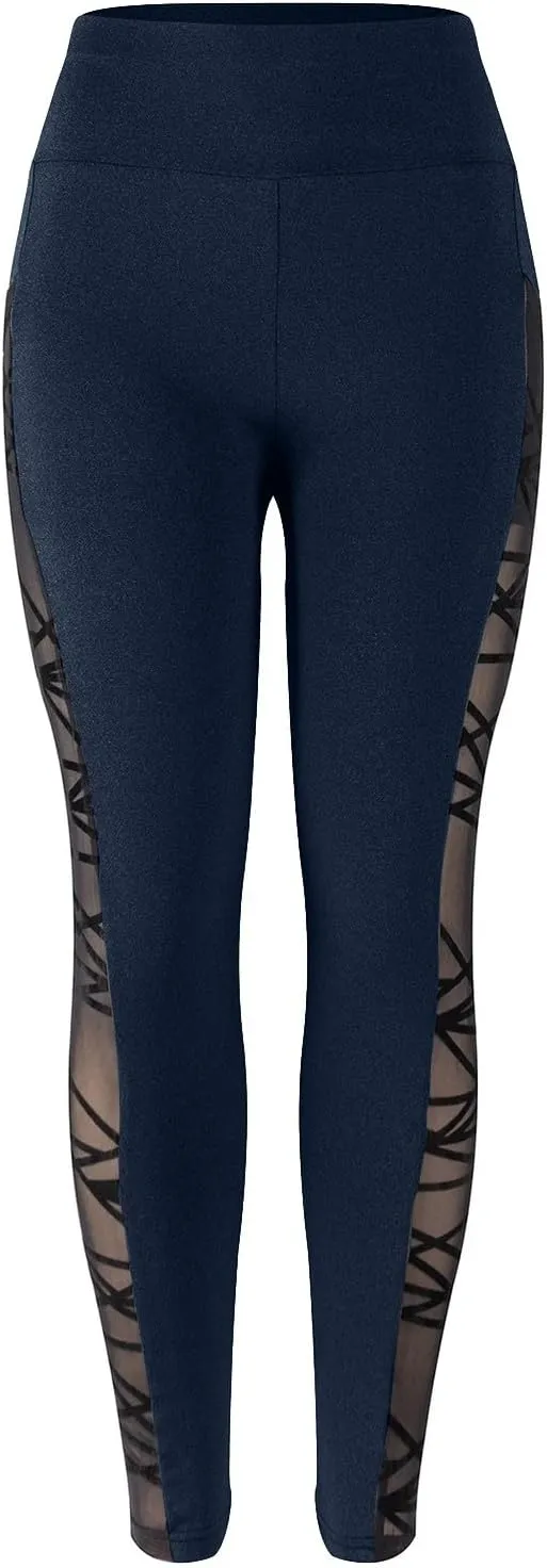 Yoga Pants Women High Waist Flare Leggings Wide Straight Leg Sports Trousers Flared Trousers with Pocket for Yoga