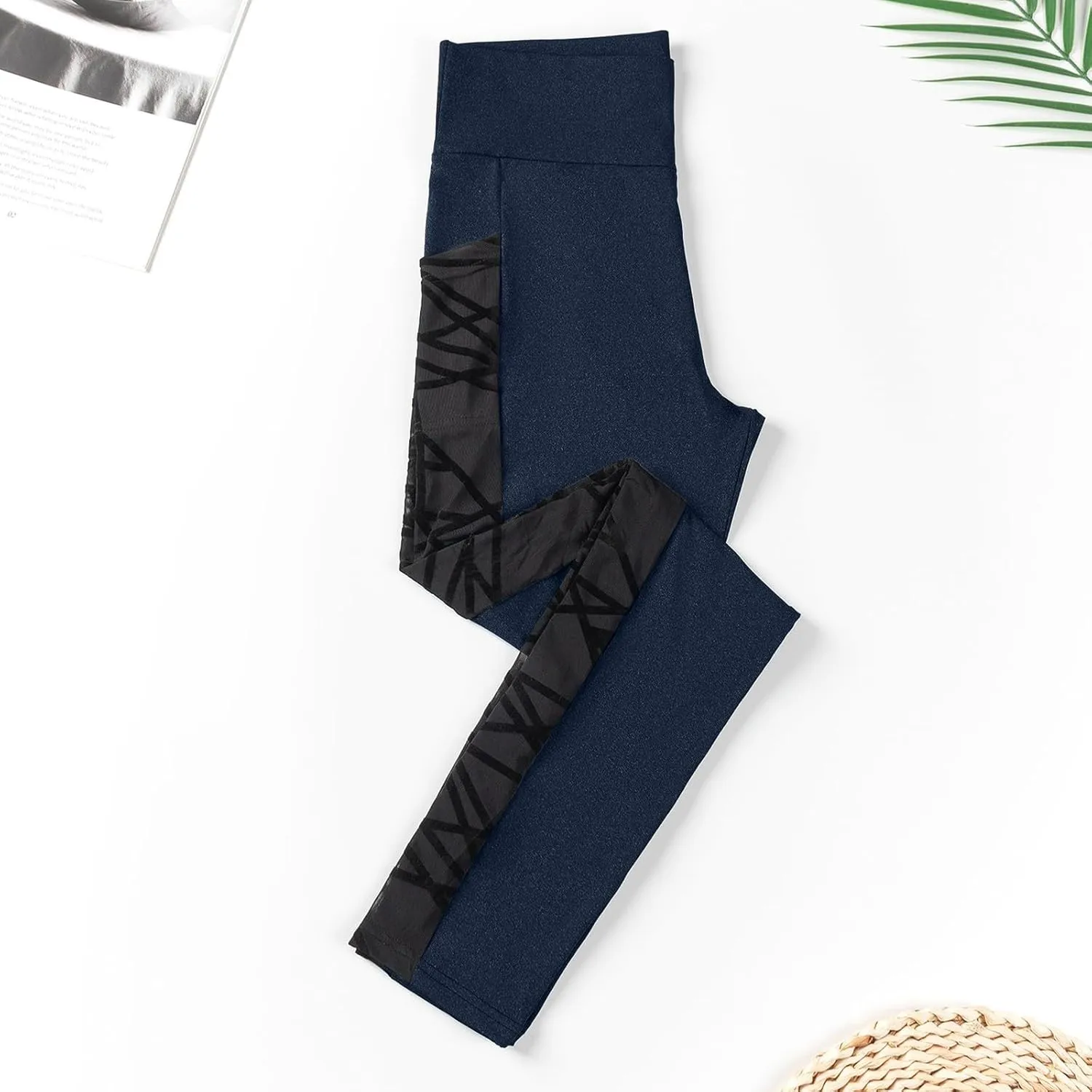 Yoga Pants Women High Waist Flare Leggings Wide Straight Leg Sports Trousers Flared Trousers with Pocket for Yoga