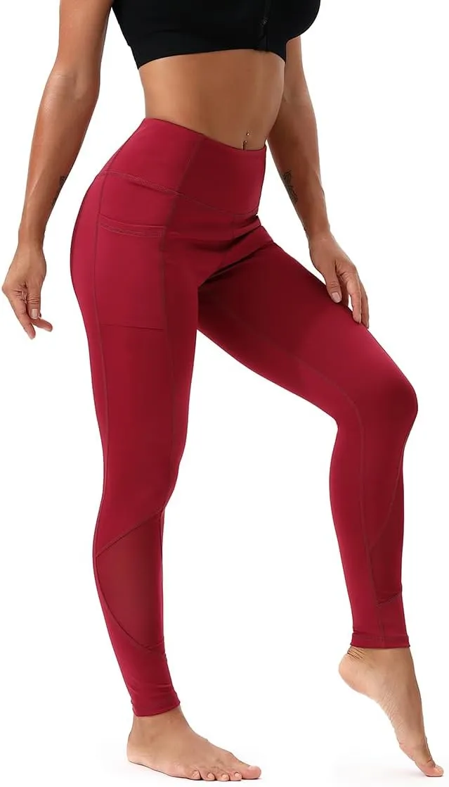 Yoga Pants-Workout Leggings for Women with Pockets High Waisted Tummy Control Postpartum Athletic Gym Leggings