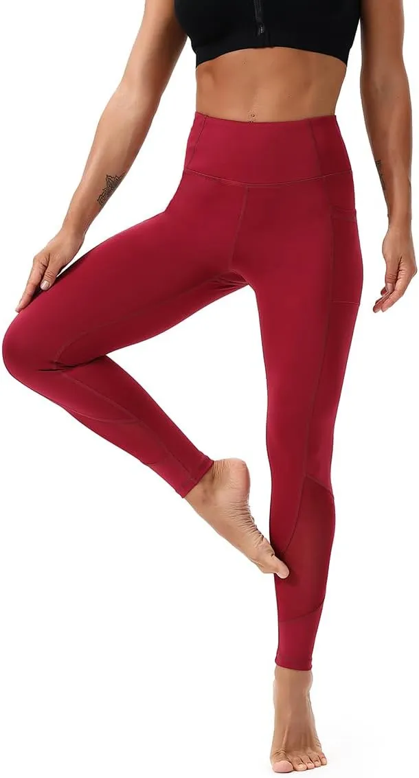 Yoga Pants-Workout Leggings for Women with Pockets High Waisted Tummy Control Postpartum Athletic Gym Leggings