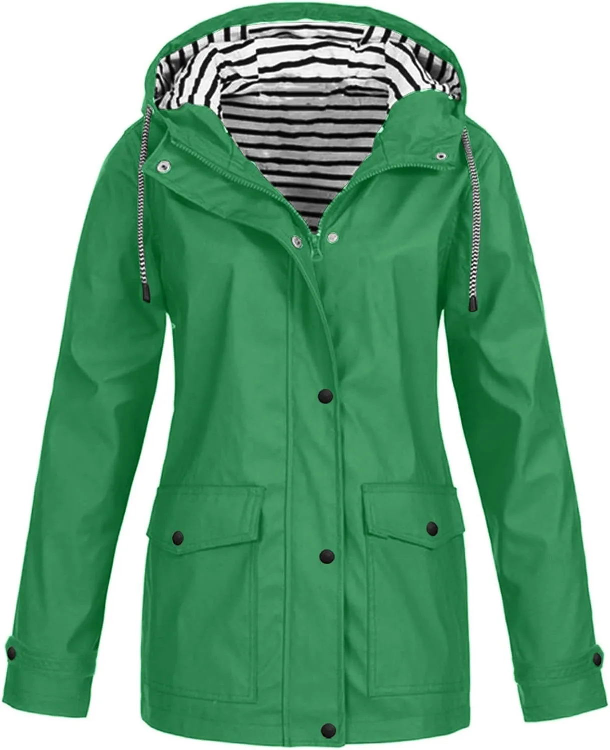 ZEFOTIM Rain Jackets for Women Waterproof with Hood Lightweight Casual Anorak Travel Hiking Coats with Pockets 720