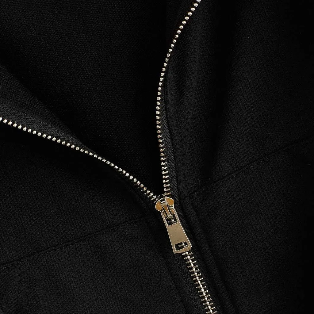 Zip Up Hoodie Women Hoodies for Teen Girls Crop Long Sleeve Sweatshirt Trendy Y2K Crop Tops Jacket with Pocket